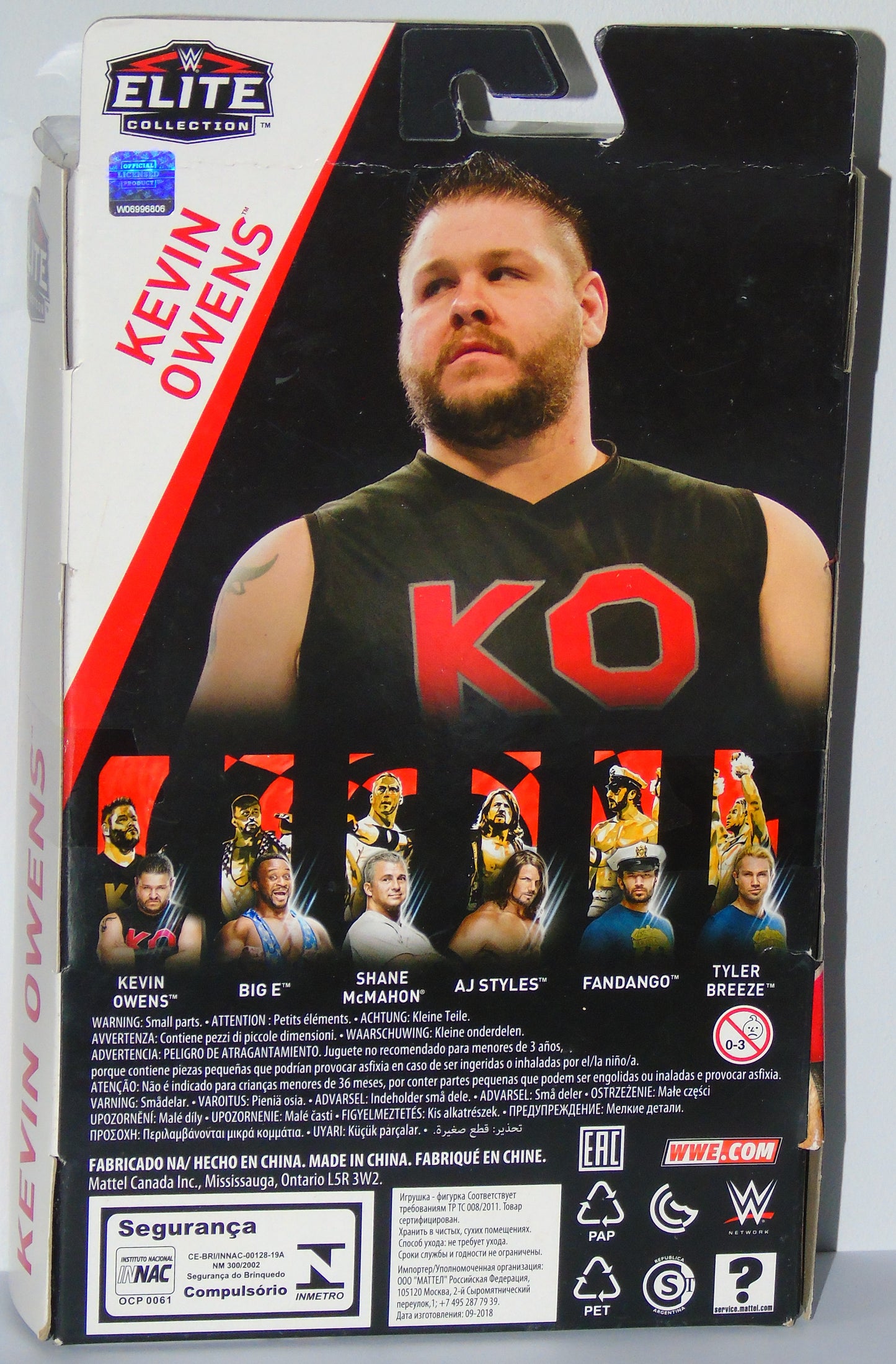 Kevin Owens WWE Wrestling Mattel Elite Series 61 Signed Figure