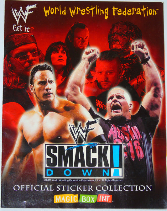 WWF Wrestling Magic Box Int UK Sticker Album 2000 Near Complete
