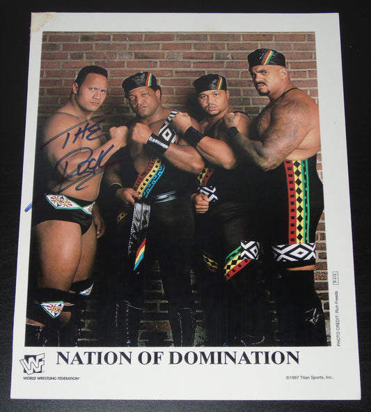 RETRO TREASURE TROVE ITEM! The Rock WWF/WWE Signed Promo Photo Print