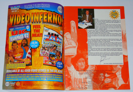 WWF Wrestling European Summer Tour 1993 Official Event Program