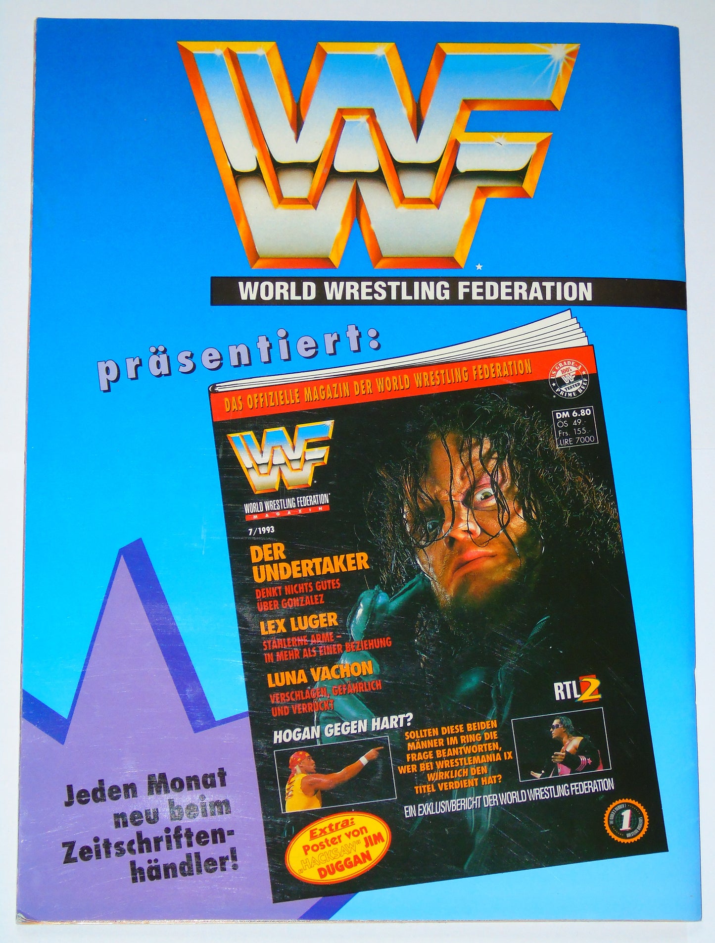 WWF Wrestling European Summer Tour 1993 Official Event Program