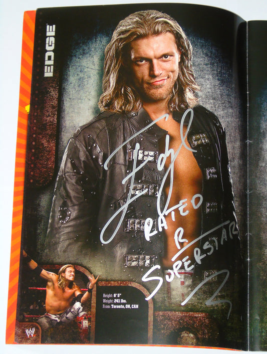 WWE Wrestling UK Tour 2010 Official Event Program Signed By Edge, Wade Barrett, Beth Phoenix, The Hart Dynasty & Rosa Mendes