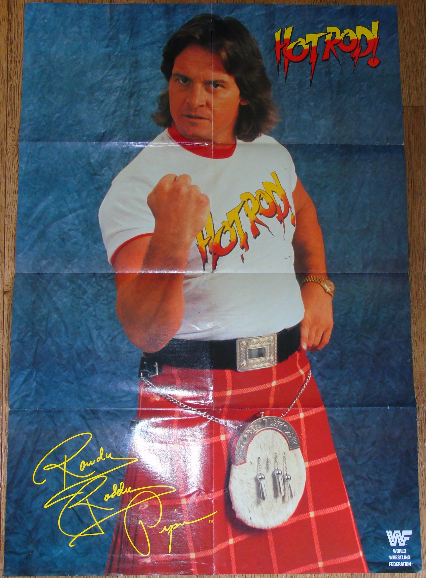 WWF Wrestling 1991 UK Sporting Superstars Publication with Double Poster Special