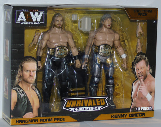 Hangman Adam Page & Kenny Omega AEW Jazwares Unrivaled Collection Figure Set