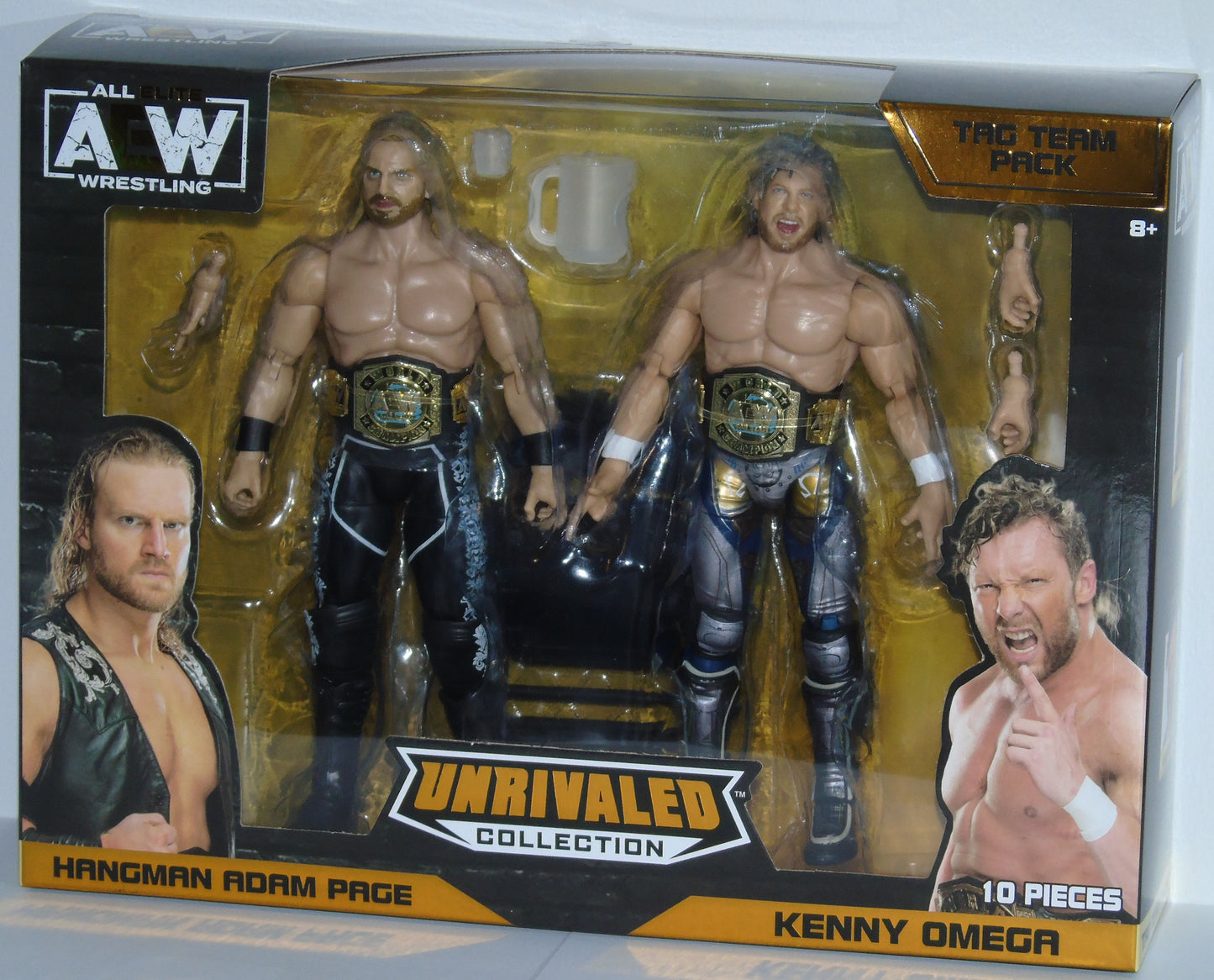 Hangman Adam Page & Kenny Omega AEW Jazwares Unrivaled Collection Figure Set