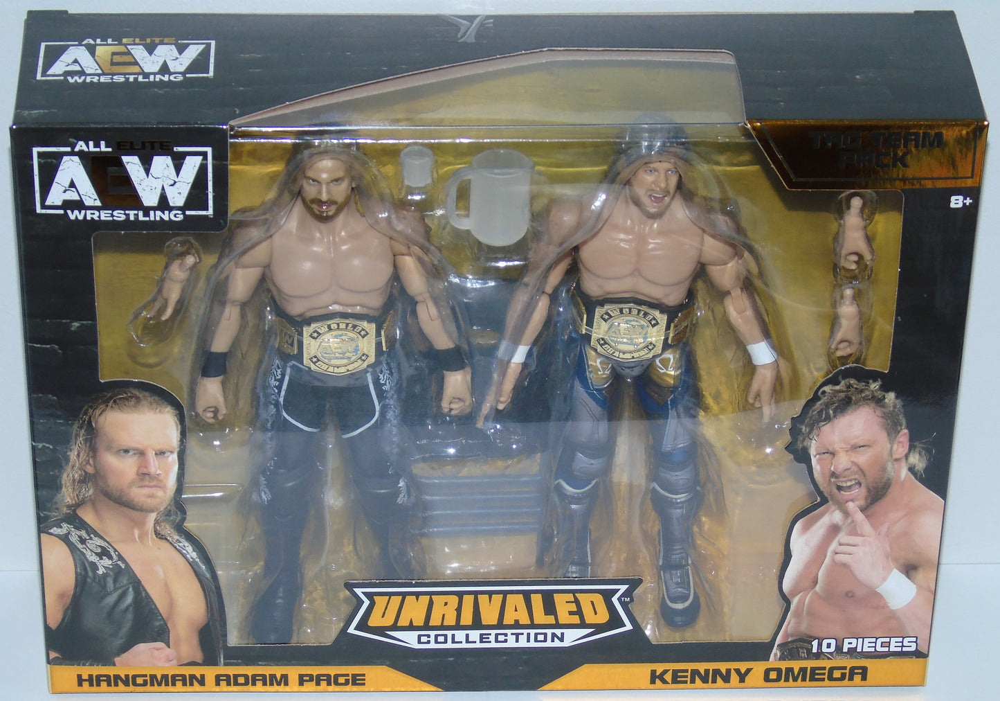 Hangman Adam Page & Kenny Omega AEW Jazwares Unrivaled Collection Figure Set