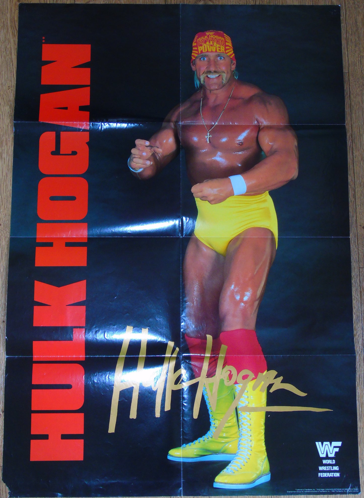 WWF Wrestling 1992 UK Sporting Superstars Publication with Double Poster Special
