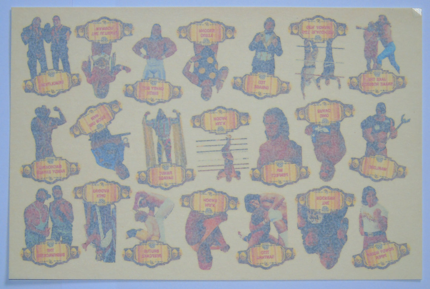 WWF Wrestling Temporary Tattoos Super Transfer Collection