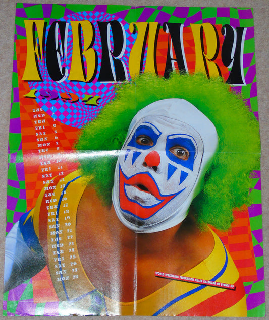 Doink The Clown Official WWF Killer Kalendar Magazine Poster