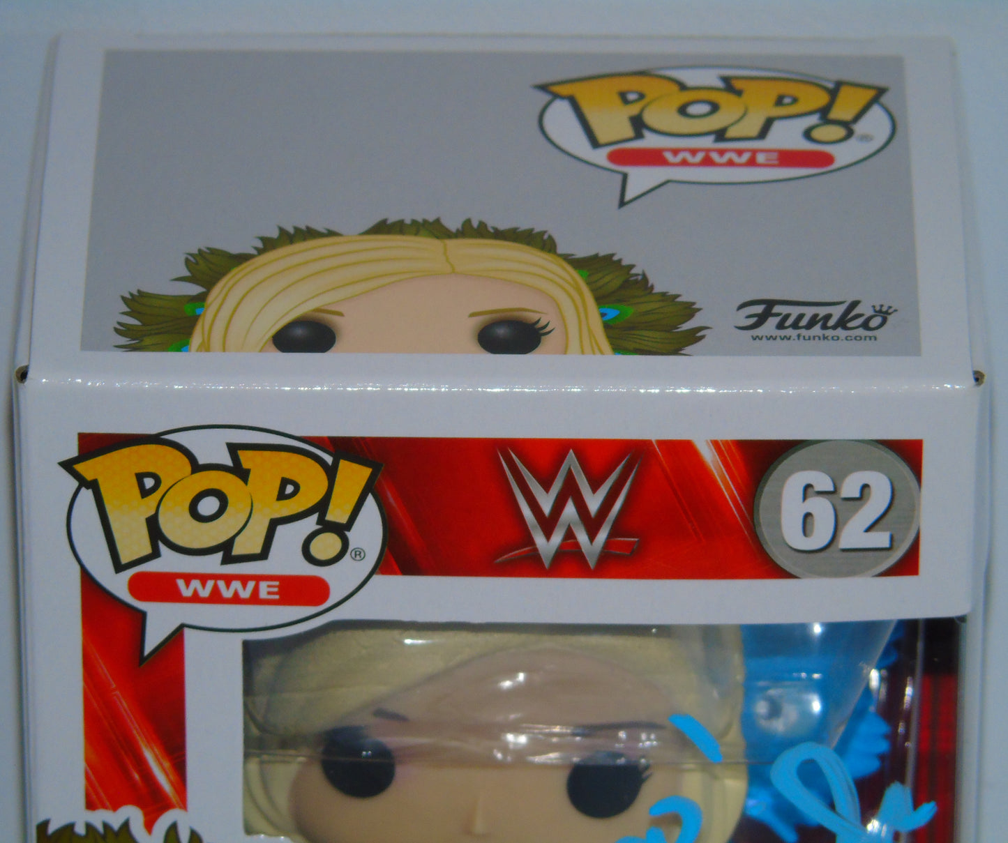 Charlotte Flair WWE Funko Pop! Vinyl Signed Figure Blue Outfit Version