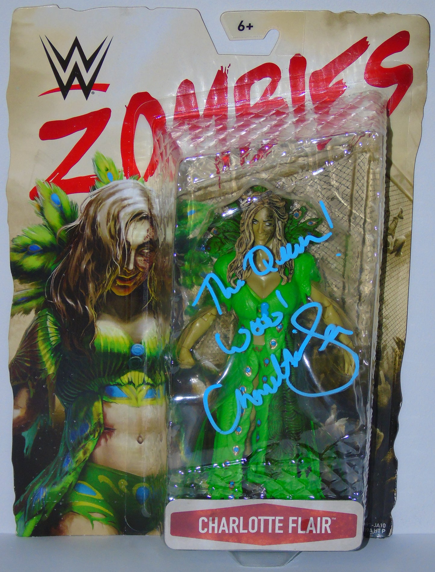 Charlotte Flair WWE Mattel Zombies Signed Figure