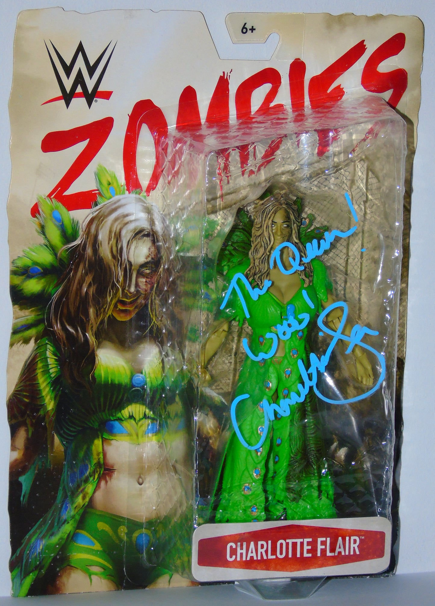 Charlotte Flair WWE Mattel Zombies Signed Figure