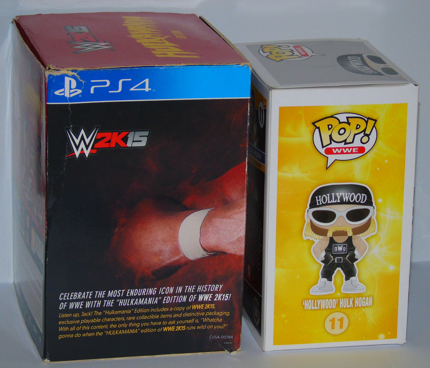 WWE 2K15 Limited Edition PS4 Signed Set With Hollywood Hulk Hogan nWo Funko Pop! Vinyl Figure