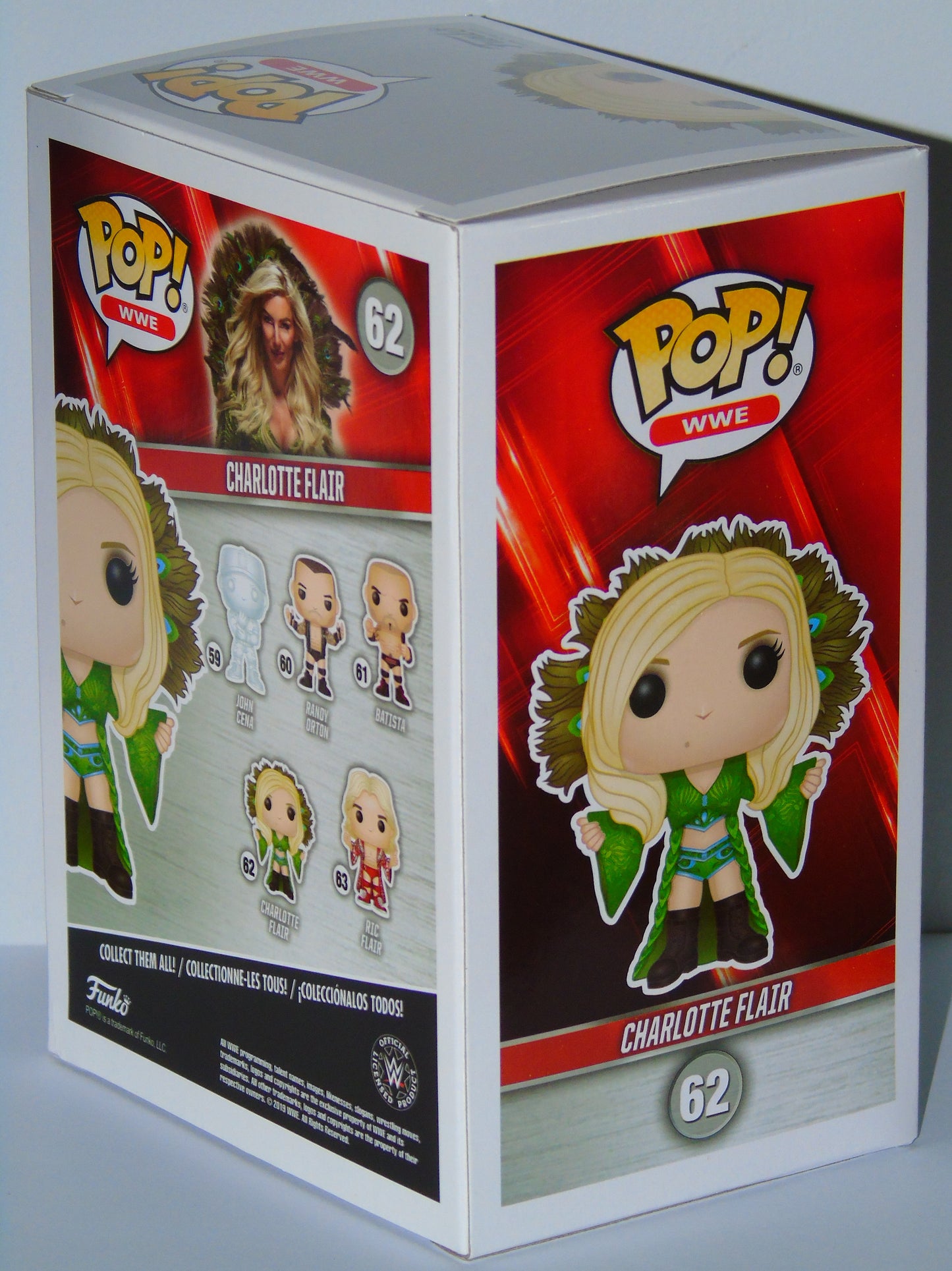 Charlotte Flair WWE Funko Pop! Vinyl Signed Figure Green Outfit Version