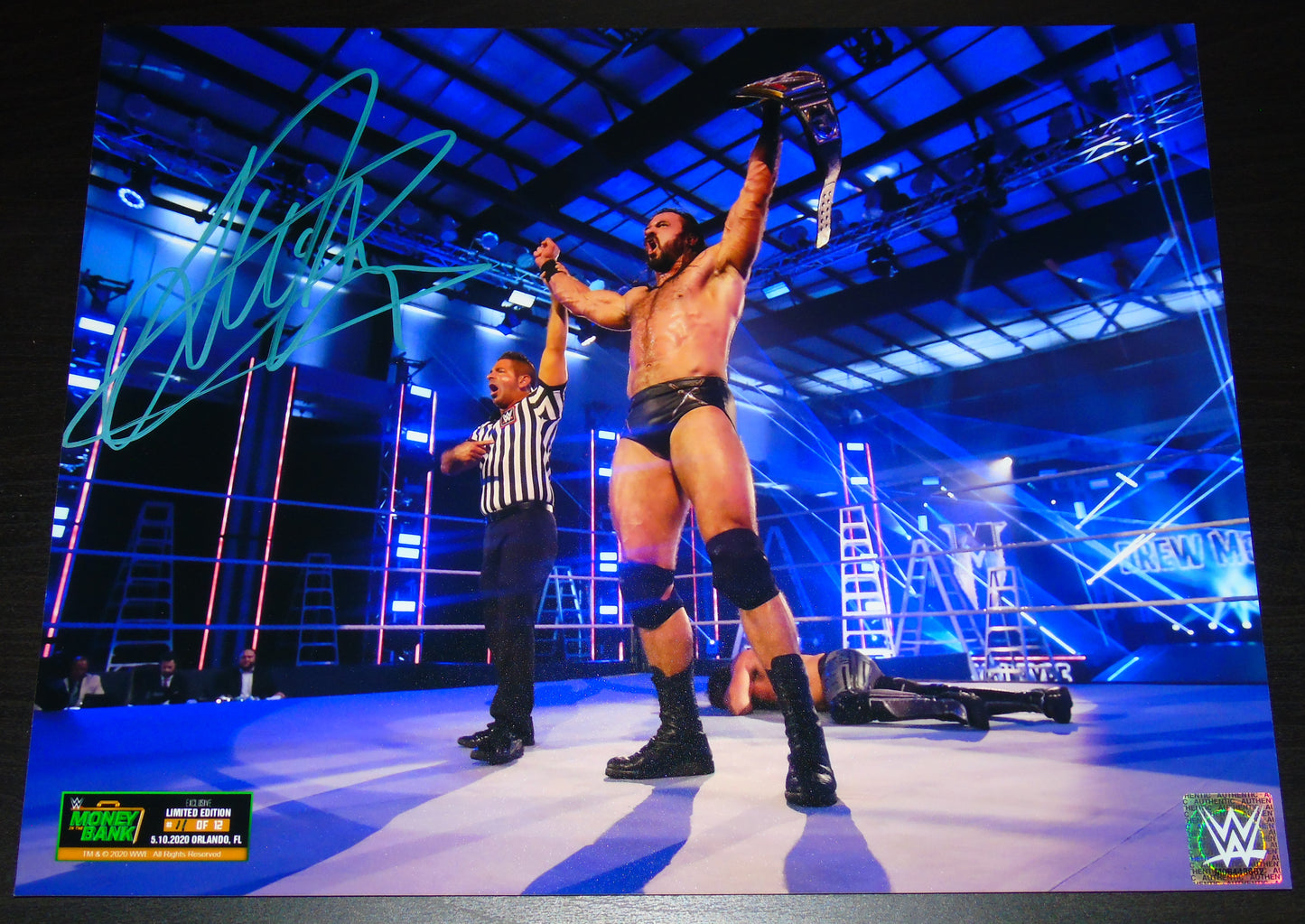 Drew McIntyre WWE Shop Exclusive Signed MITB 2020 Poster #11 of 12