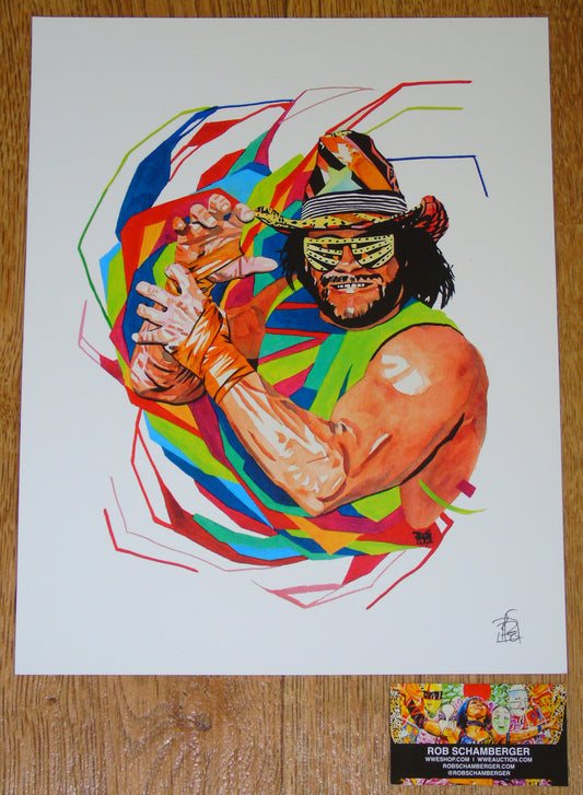 WWF/WWE MACHO MAN RANDY SAVAGE ROB SCHAMBERGER POSTER