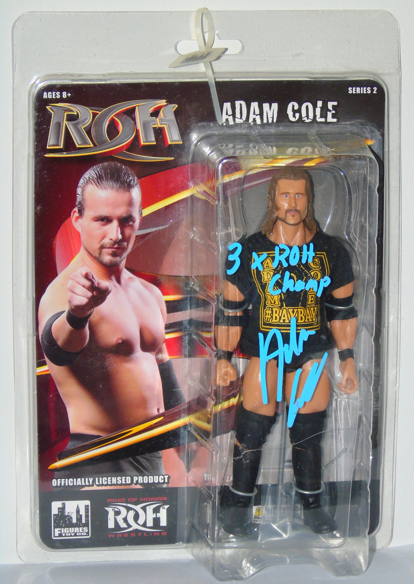Adam Cole Signed ROH Wrestling Figure