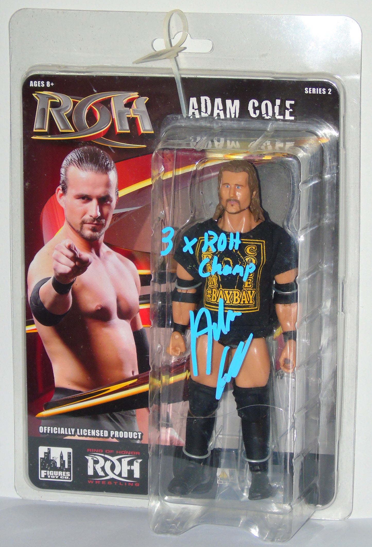 Adam Cole Signed ROH Wrestling Figure