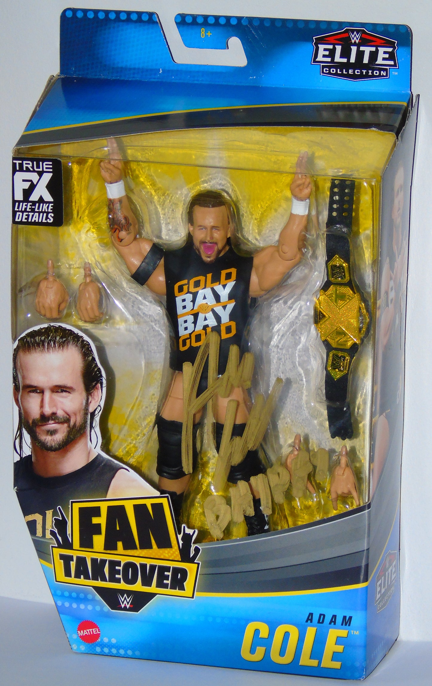 Adam Cole Signed NXT/WWE Mattel Elite Fan Takeover Wrestling Figure