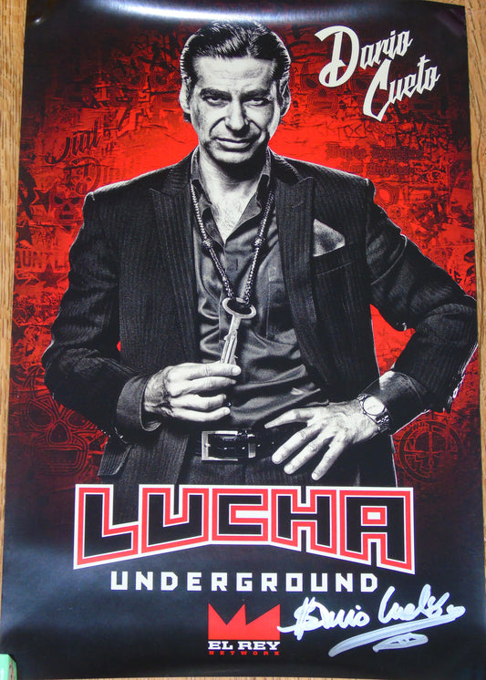Dario Cueto Signed Lucha Underground Wrestling Poster