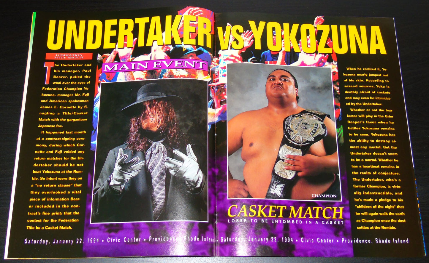 WWF ROYAL RUMBLE 1994 SOUVENIR EDITION PROGRAM MAGAZINE