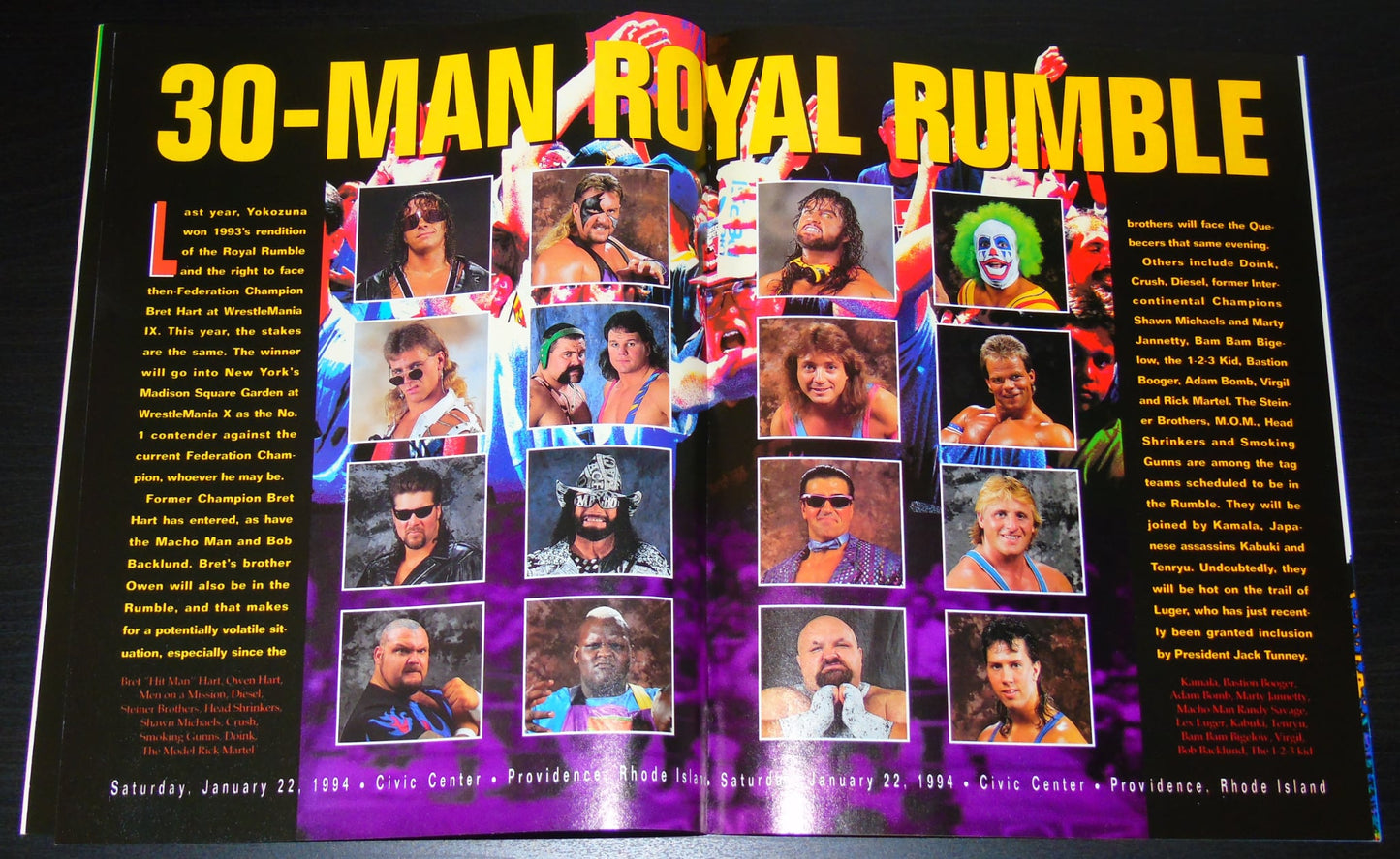 WWF ROYAL RUMBLE 1994 SOUVENIR EDITION PROGRAM MAGAZINE