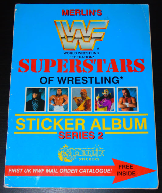 WWF Wrestling Merlin UK Sticker Album 1991 Complete With Merchandise Catalogue
