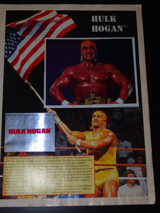 WWF Wrestling Merlin UK Sticker Album 1991 Complete With Merchandise Catalogue