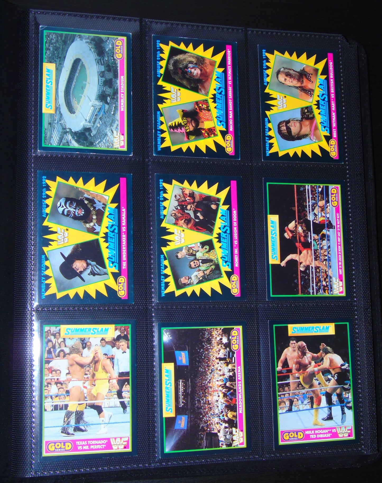 WWF WRESTLING SUMMERSLAM PART 1 MERLIN GOLD SERIES 1992 TRADING CARD COMPLETE SET