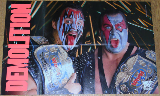 Demolition Ax & Smash Official WWF Wrestling Spotlight Magazine Poster