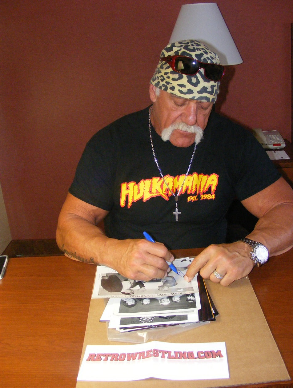 Hulk Hogan WWF Signed Promo Photo Print