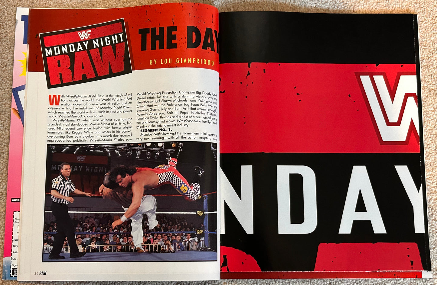 WWF The Best Of Monday Night Raw Magazine w/Poster