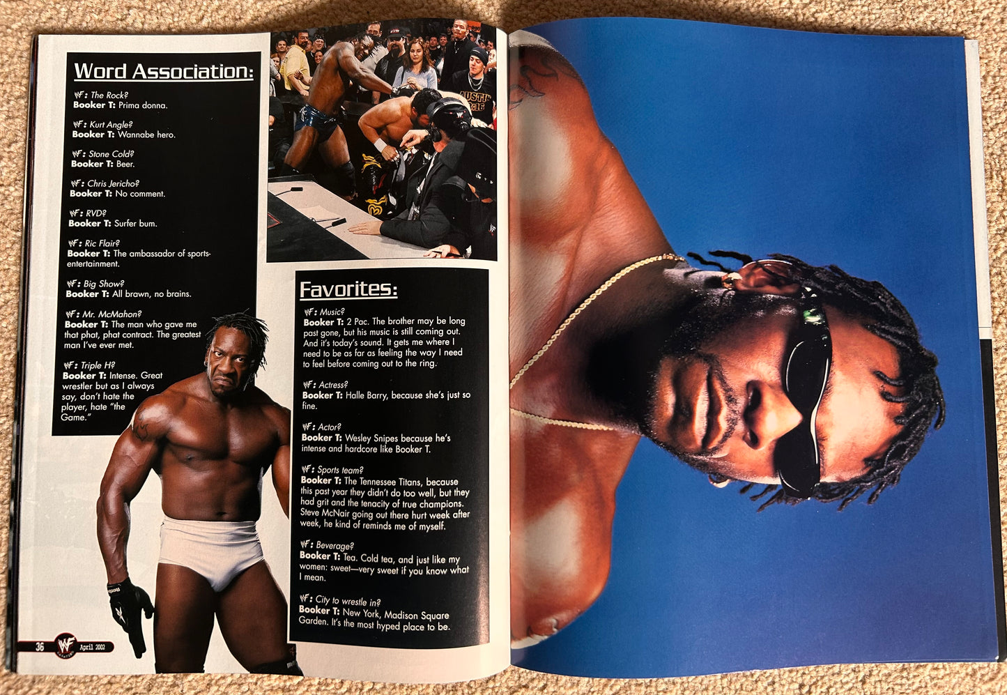 WWF Magazine April 2002 w/poster