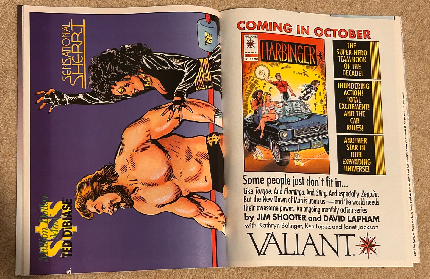 WWF Battlemania Comic Issue 3 w/Posters