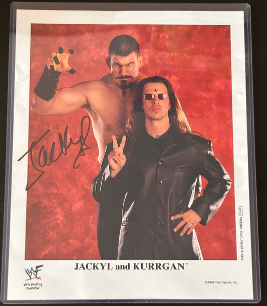 Jackyl and Kurrgan WWE WWF Wrestling Signed Promo Photo P-447