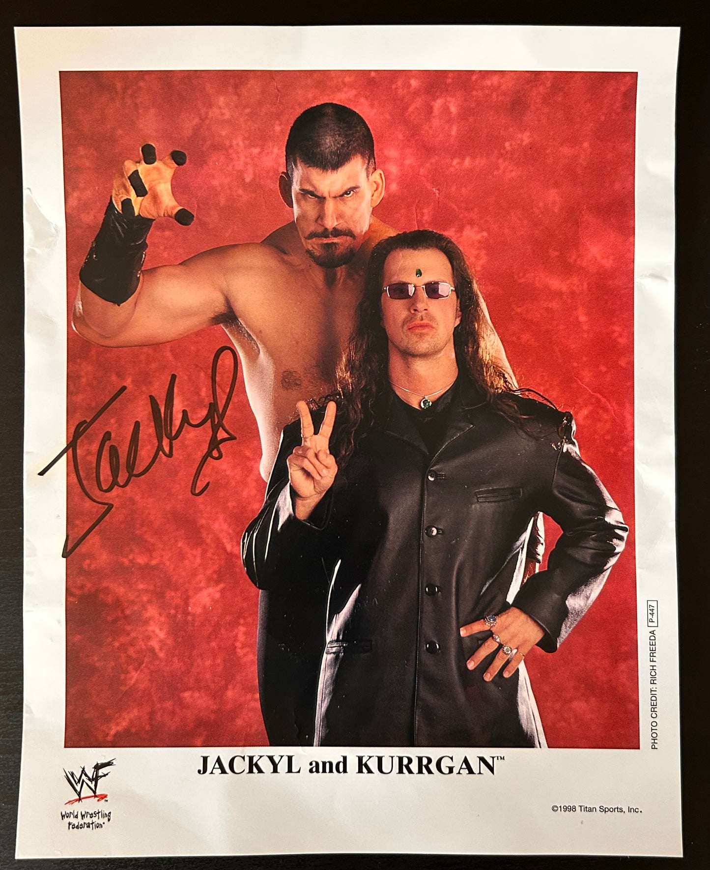 Jackyl and Kurrgan WWE WWF Wrestling Signed Promo Photo P-447