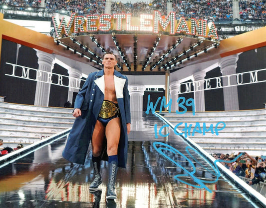Gunther WWE Signed Wrestlemania 39 Intercontinental Champion Photo