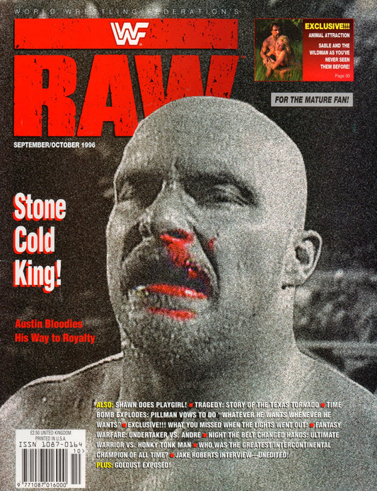 WWF Raw Magazine September/October 1996 w/Poster