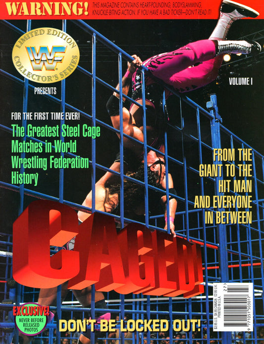 WWF Caged Magazine w/Posters