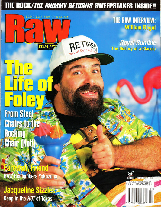 WWF Raw Magazine January 2001 w/Poster
