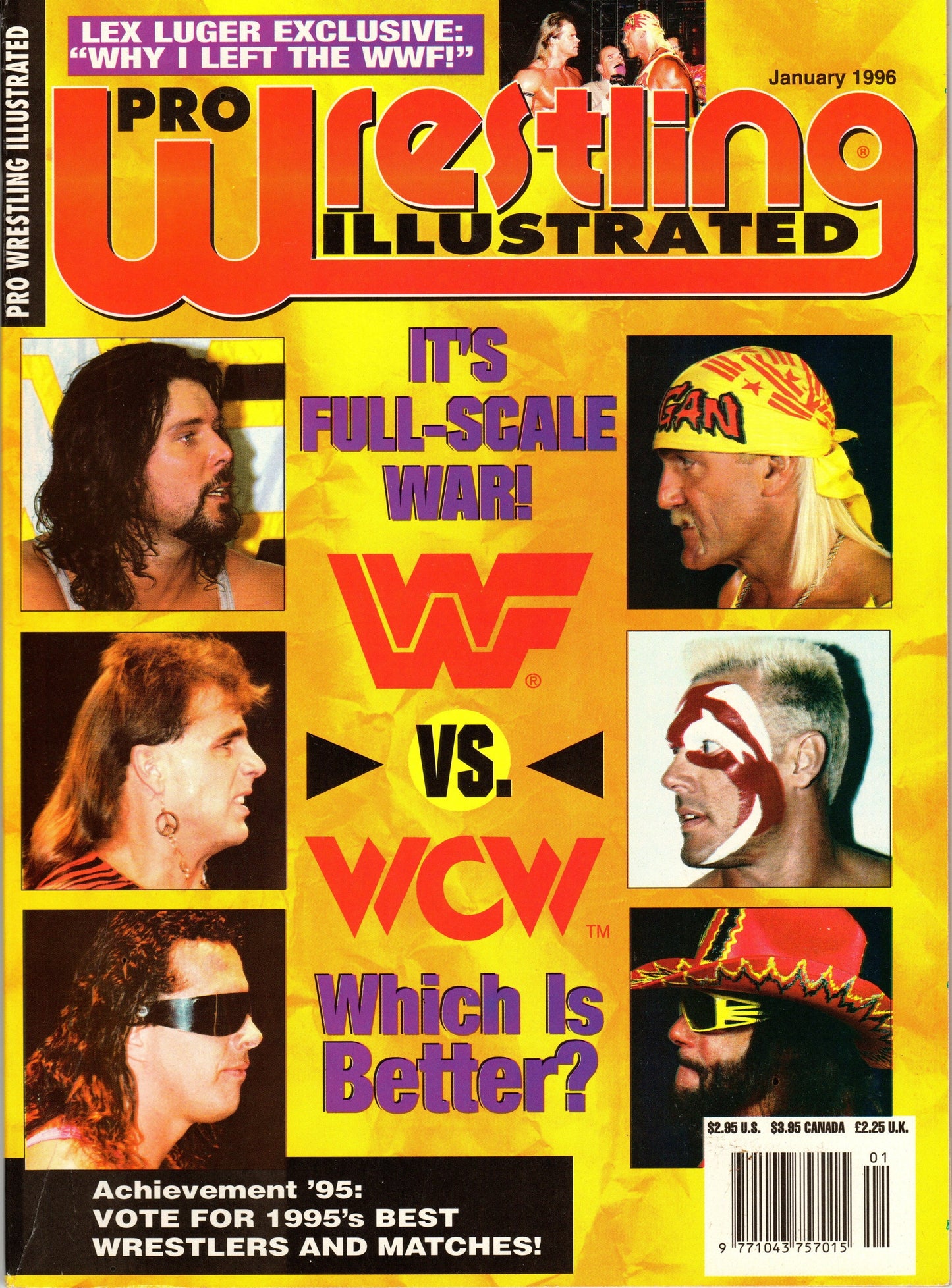 PWI Pro Wrestling Illustrated Magazine January 1996