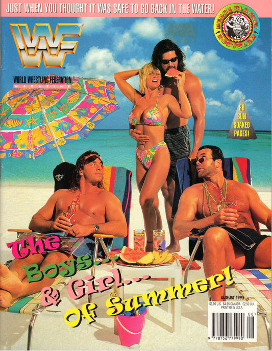 WWF Magazine August 1995 w/Poster