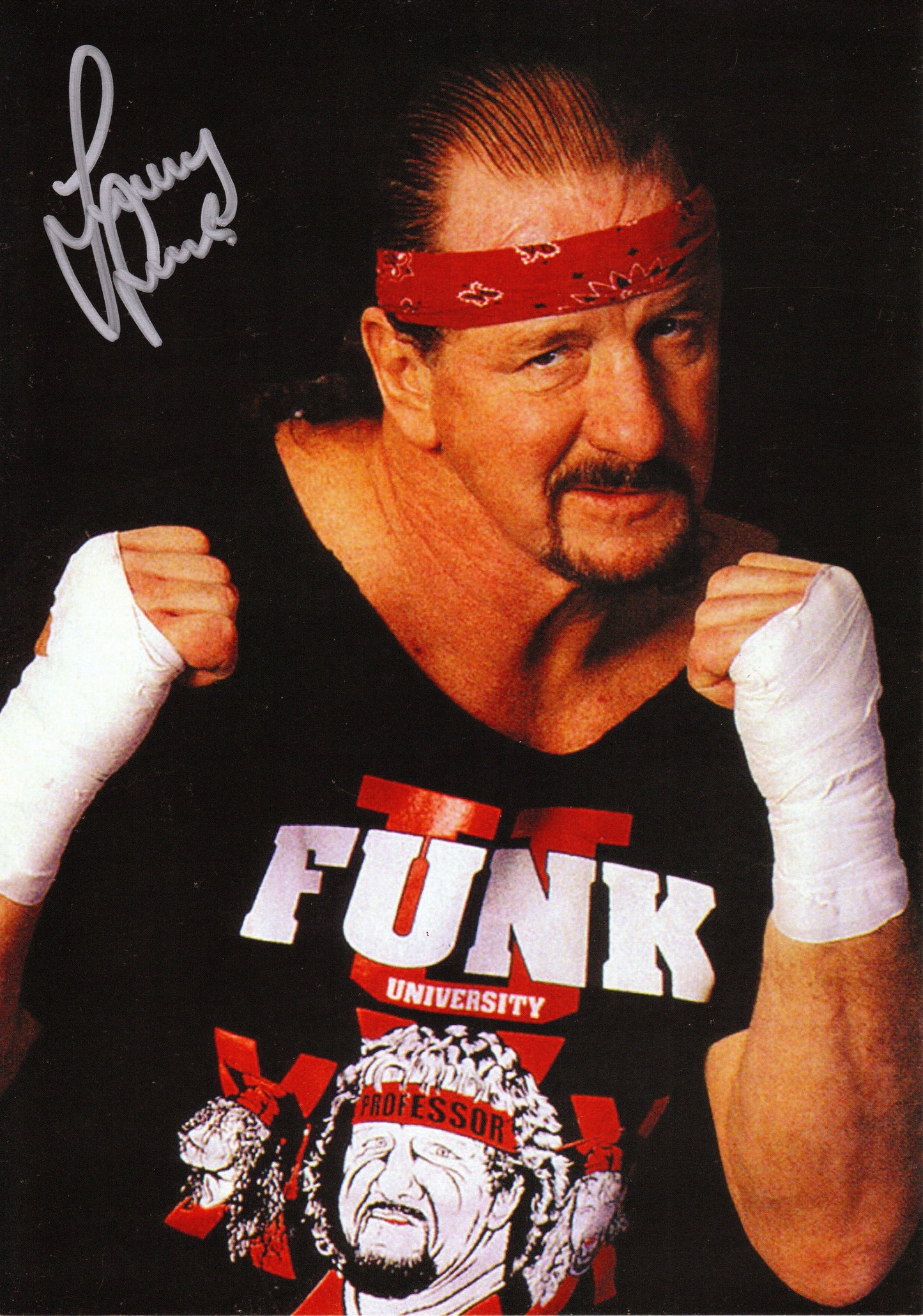 Terry Funk Wrestling Signed Promo Photo
