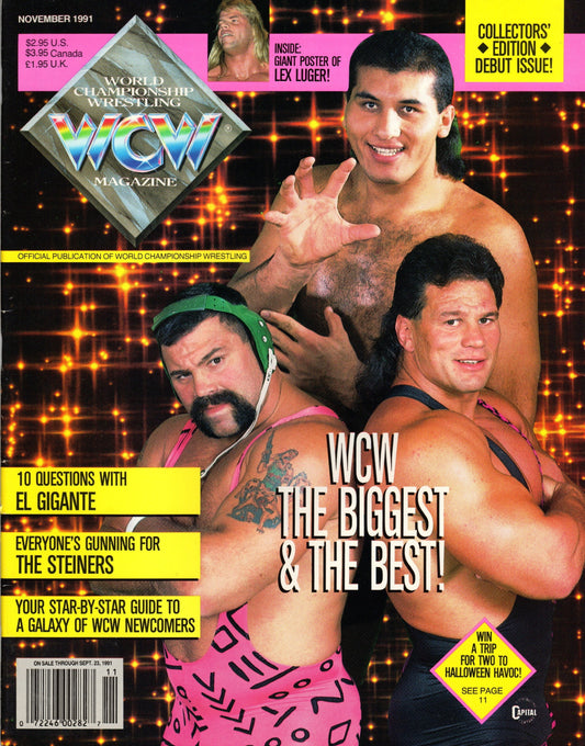 WCW Magazine November 1991 w/Poster