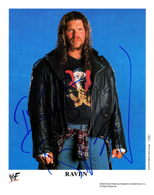 Raven WWE WWF Wrestling Signed Promo Photo P-669