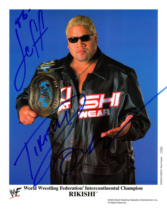 Rikishi WWE WWF Wrestling Signed Promo Photo P-639