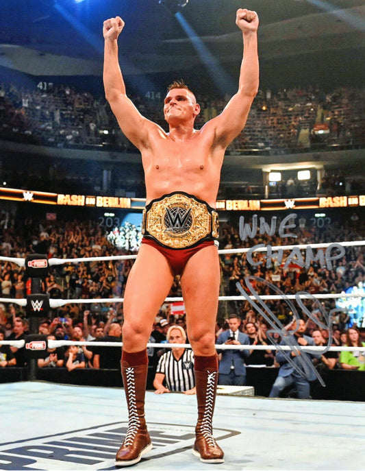 Gunther WWE Signed World Heavyweight Champion Photo