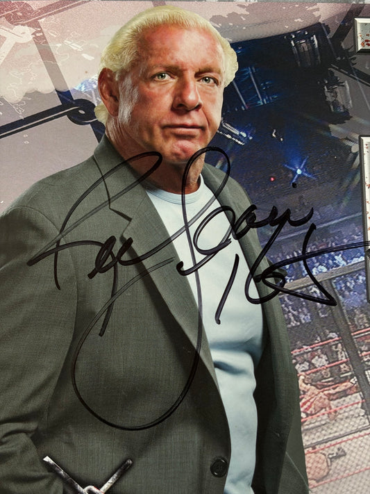 Ric Flair Signed TNA Lockdown Promo Photo