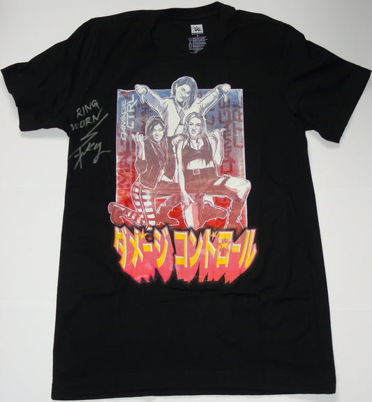 Iyo Sky Signed & Ring Worn WWE Wrestling Shirt