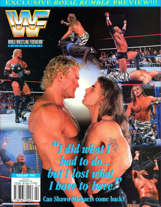 WWF Magazine February 1997 UK version w/Poster